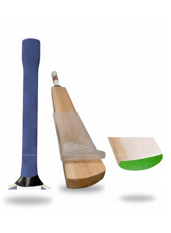 Gmefvr Cricket Bat Repair Set Handle Rubber Grip, Heavy-Duty Fiber Tape for Bat Repair, Cricket Bat Toe Guard English/Kashmir Willow Bat Protection - Image 1
