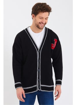 Cool Tarz Cool Style Men's Black Embroidered Buttoned Knitwear CARDIGAN-TRZ8184R01S  - Image 1