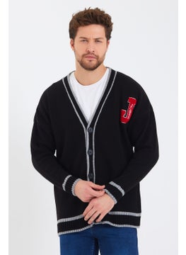 Cool Tarz Cool Style Men's Black Embroidered Buttoned Knitwear CARDIGAN-TRZ8184R01S  - Image 5