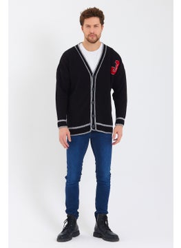 Cool Tarz Cool Style Men's Black Embroidered Buttoned Knitwear CARDIGAN-TRZ8184R01S  - Image 4