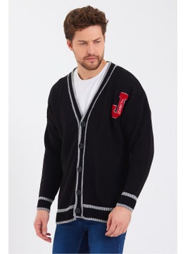 Cool Tarz Cool Style Men's Black Embroidered Buttoned Knitwear CARDIGAN-TRZ8184R01S  - Image 2
