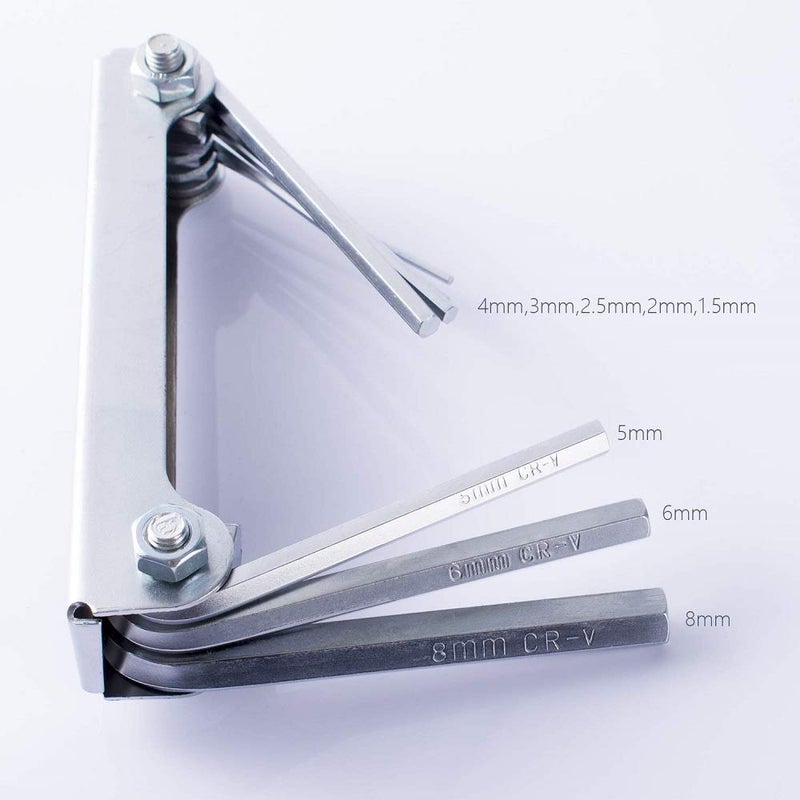 Param Metric Folding Hex Key Set 8 Pieces - Image 2