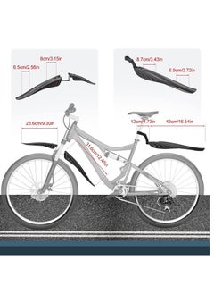 Y&D Bike Fender Set with 26ft DIY Reflective Tape Adjustable Bicycle Fenders for 22in 24in 26in 27.5in, 3 Parts-Universal Full Cover Thicken Widen Front Rear Mud Guards Fit MTB Mountain Road  - Image 5