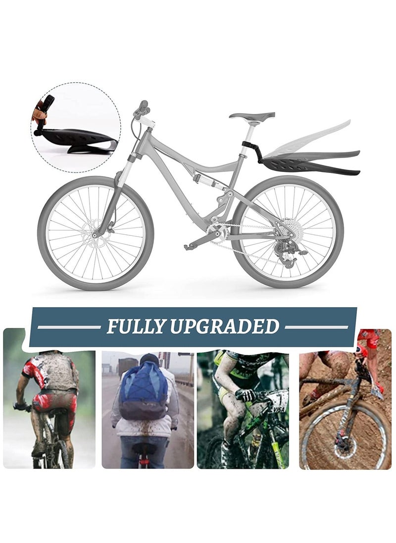 Y&D Bike Fender Set with 26ft DIY Reflective Tape Adjustable Bicycle Fenders for 22in 24in 26in 27.5in, 3 Parts-Universal Full Cover Thicken Widen Front Rear Mud Guards Fit MTB Mountain Road  - Image 4