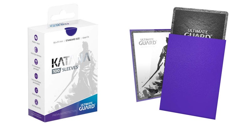 Ultimate Guard Matte Blue Katana Sleeves Standard Size Standard Size 100 ct Card Sleeves Individual Pack - Image 1