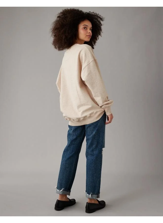 American Eagle AE Oversized Maine Graphic Sweatshirt