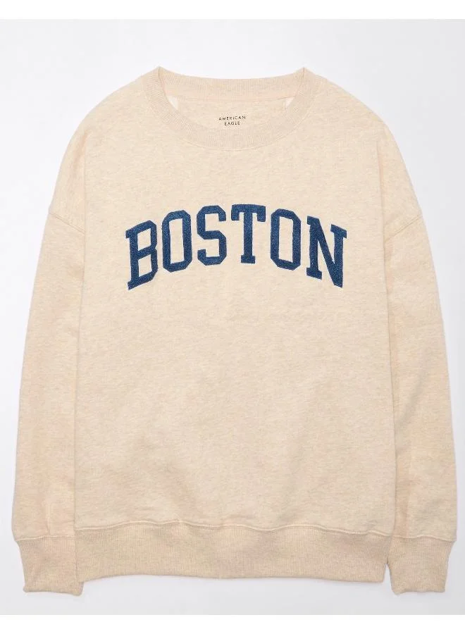 American Eagle AE Oversized Maine Graphic Sweatshirt