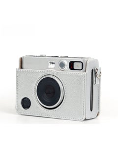 Generic Suitable For Polaroid Mini EVO Silver White Camera Bag PU Leather Retro Camera Bag Digital Photography Leather Case-Color:Silver  - Image 3
