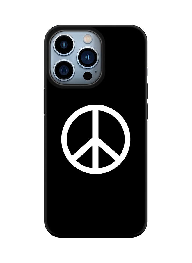 Stylizedd Tough Pro Series Case for iPhone 15 Pro Dual Layer Hybrid PC TPU Customized Mobile Cover Matte Finish Phone Case - Peace Sign - Image 1