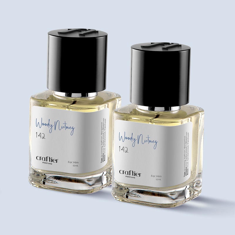 Craftier Perfume WOODY NUTMEG - Inspired of-1 MILLION GOLDEN OUD, Eau De Parfum For Men - SMART 100 (2 x 50ml) - Image 3
