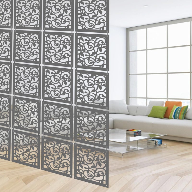 Olive Tree Olive Tree 12Pcs Hanging Room Divider Panel Modern Hanging Screen Partition for Home Decoration Living Room 115 x 115 12 PanelsOTD5101  - Image 1
