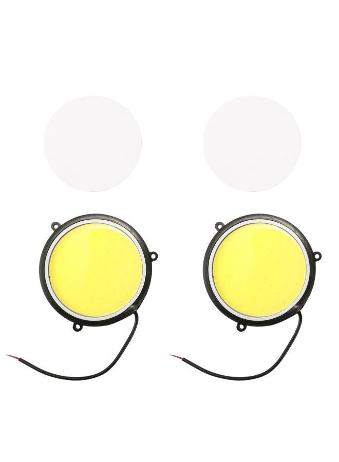 MUNTAQI 2-Piece Waterproof Round Shape Driving LED Light Set