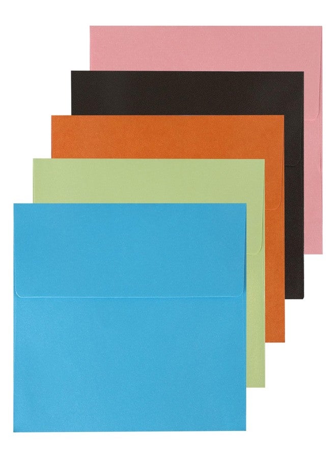 Granhoolm 50 Pack Colorful Pearlized Shimmer 4x6 Envelopes,A4 Envelopes, 4.25 x 6.25 Inch, 120 Gsm Thick Paper, Self Seal Gift Card & Invitation Envelope - Image 1