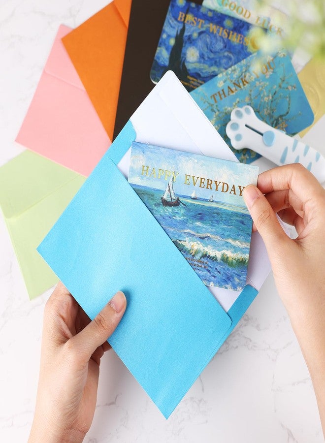 Granhoolm 50 Pack Colorful Pearlized Shimmer 4x6 Envelopes,A4 Envelopes, 4.25 x 6.25 Inch, 120 Gsm Thick Paper, Self Seal Gift Card & Invitation Envelope - Image 5