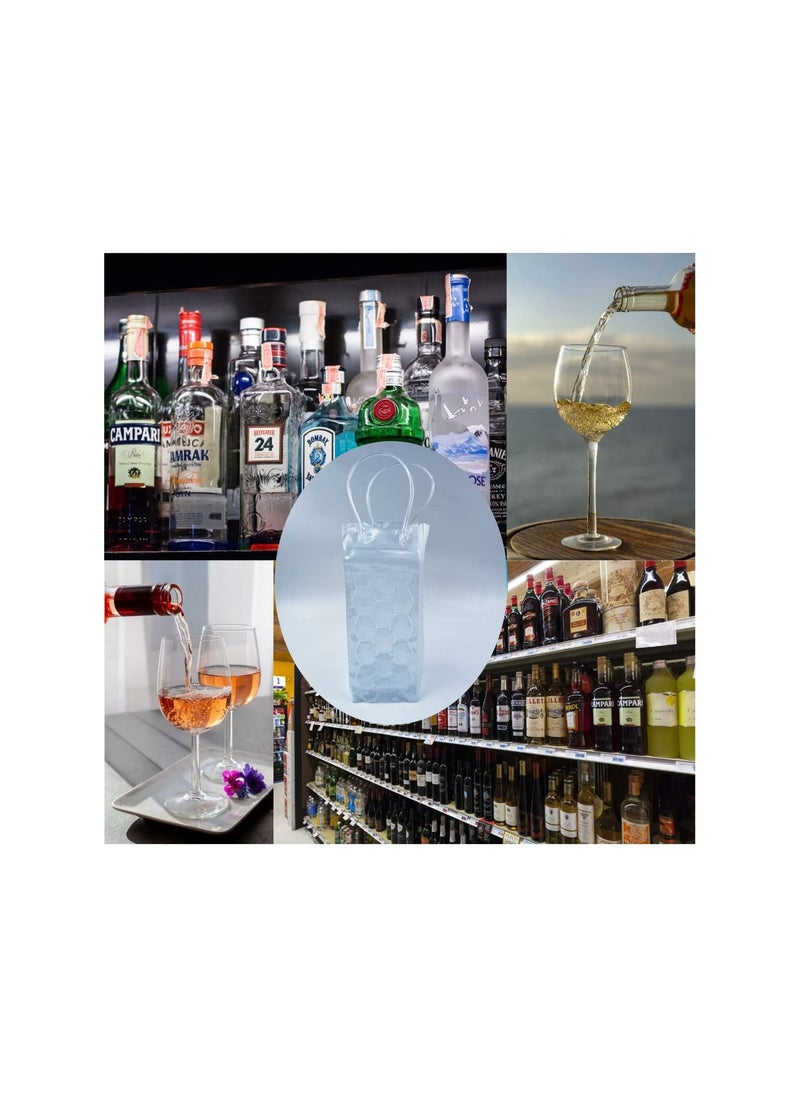 SYOSI - Ice Wine Bag, Wine Chiller, Cooler Refrigerator, Wine Bottle Chiller Cooler for Red White Champagne or Sparklingo, Gel Cooling Holder Freestanding Carrier Chilling Travel Beverage Beer(2 Packs) - Image 1