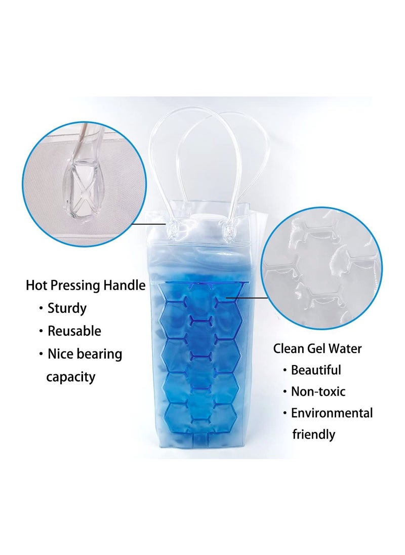 SYOSI - Ice Wine Bag, Wine Chiller, Cooler Refrigerator, Wine Bottle Chiller Cooler for Red White Champagne or Sparklingo, Gel Cooling Holder Freestanding Carrier Chilling Travel Beverage Beer(2 Packs) - Image 1