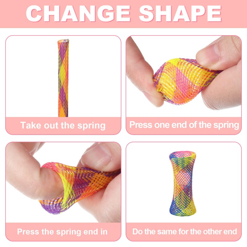 Leitee 60 Pcs Cat Spring Toys Kitten Colorful Fun Tubes Indoor Interactive Cat Tube Plastic Coil for Pet Hunt Scratching(Random Colors) - Image 4