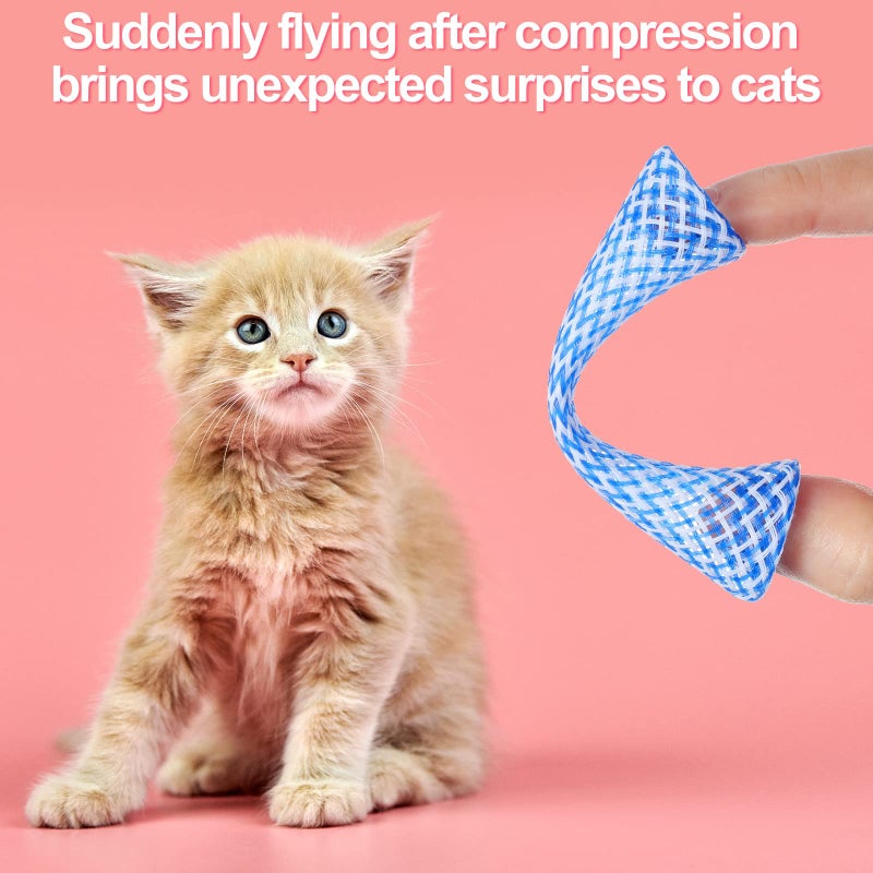 Leitee 60 Pcs Cat Spring Toys Kitten Colorful Fun Tubes Indoor Interactive Cat Tube Plastic Coil for Pet Hunt Scratching(Random Colors) - Image 5