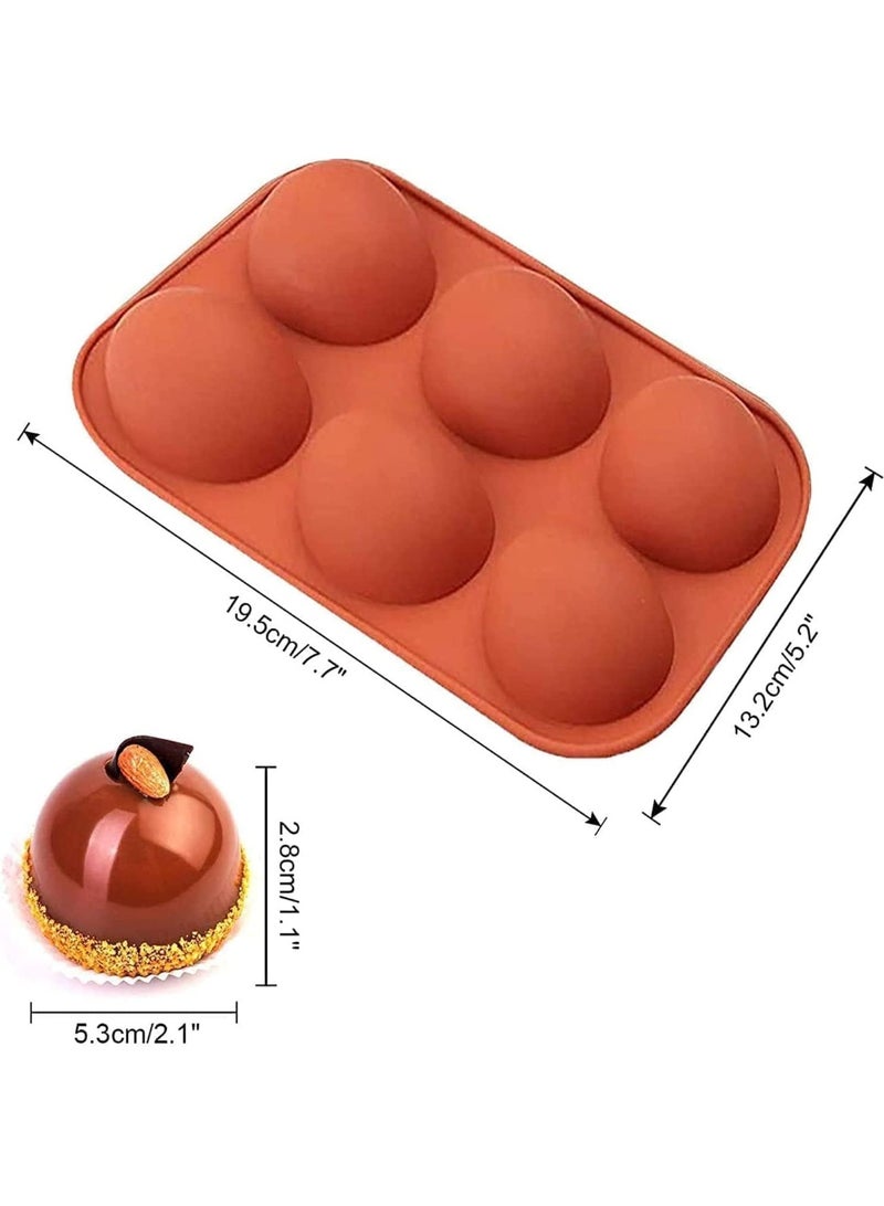 4 حزم من القوالب الكروية السيليكون الشوكولاتة ، قوالب الخبز السيليكون المستديرة ، قوالب الخبز نصف الكروية ، خالية من BPA ، سهلة الإفراج ، لصنع قنابل الشوكولاتة الساخنة ، الكعك ، الجليد ، القبة موس - Image 2