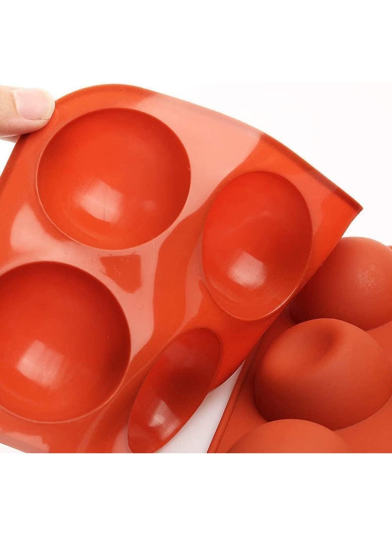 4 حزم من القوالب الكروية السيليكون الشوكولاتة ، قوالب الخبز السيليكون المستديرة ، قوالب الخبز نصف الكروية ، خالية من BPA ، سهلة الإفراج ، لصنع قنابل الشوكولاتة الساخنة ، الكعك ، الجليد ، القبة موس - Image 5