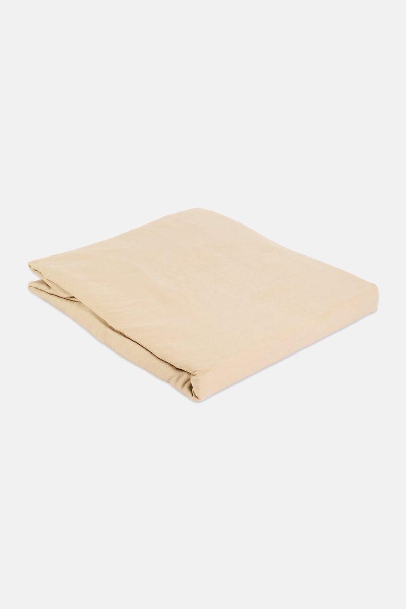 NINE WEST Queen Size Fitted Sheet 160 x 200 cm, Khaki - Image 2