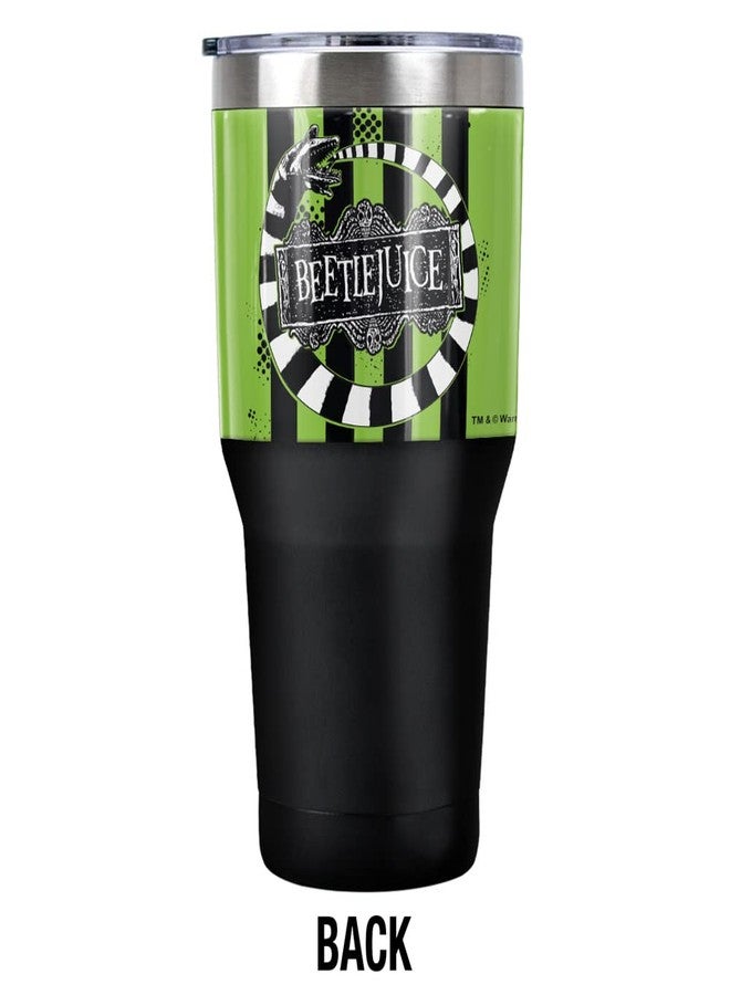 LOGOVISION Beetlejuice Beetle Worm Stainless Steel Tumbler 30 oz Coffee Travel Cup, Vacuum Insulated & Double Wall with Leakproof Sliding Lid - Image 2
