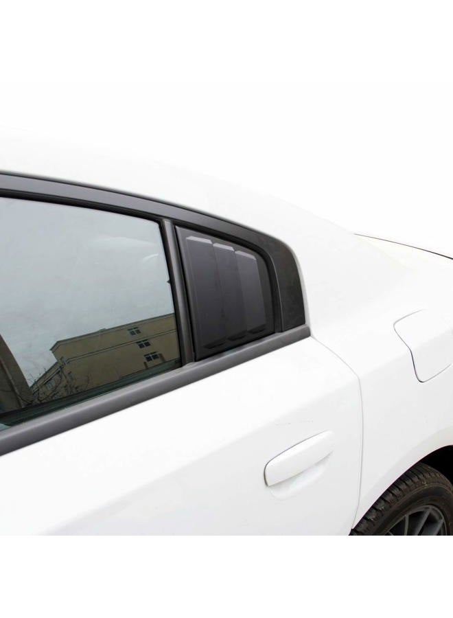 crosselec Side Window Louvers Air Vent Scoop Shades Cover Blinds ABS for Dodge Charger 2011-2021 (black) - Image 3