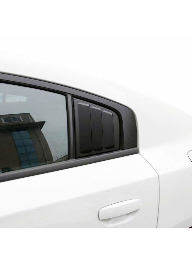 crosselec Side Window Louvers Air Vent Scoop Shades Cover Blinds ABS for Dodge Charger 2011-2021 (black) - Image 2