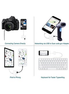 Polhammobile Polham Lightning 3in1 USB 3.5mm and Lightning Output Duplicator Adapter Camera Keyboard and Headphone Hub Adapter  - Image 4