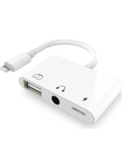Polhammobile Polham Lightning 3in1 USB 3.5mm and Lightning Output Duplicator Adapter Camera Keyboard and Headphone Hub Adapter  - Image 1