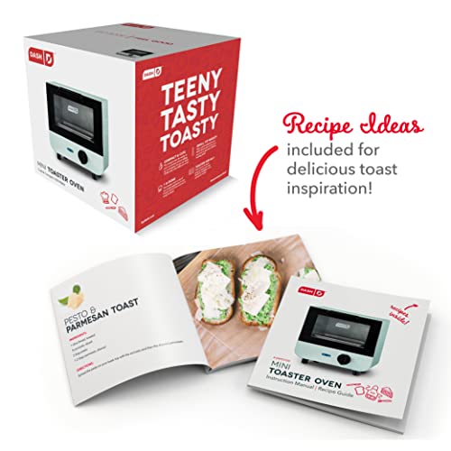 DASH Mini Toaster Oven Cooker for Bread, Bagels, Cookies, Pizza, Paninis & More with Baking Tray, Rack, Auto Shut Off Feature - Aqua - Image 5