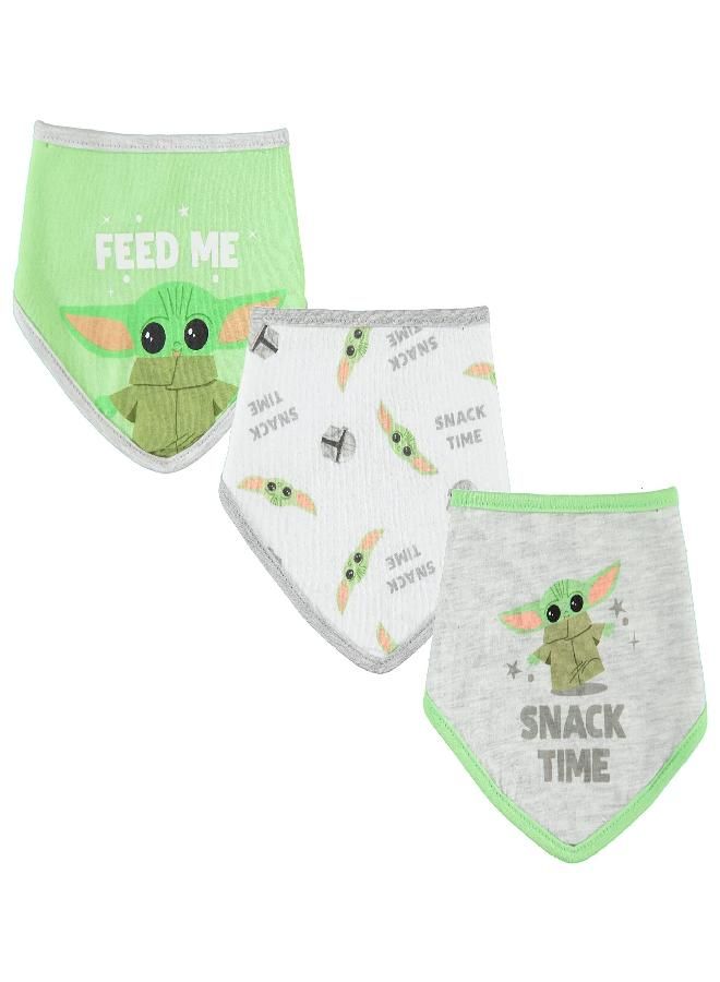 STAR WARS STAR WARS Baby Boys Baby Yoda Bandana Bibs 3 Pack Set for Feeding, Teething, and Drooling (Green/White/Grey, 0-12 Months) - Image 5