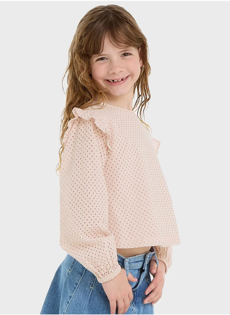 TOMMY HILFIGER Kids Embroidery Top