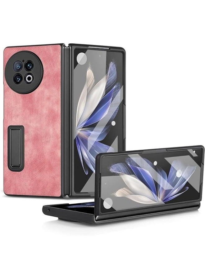 General Case Compatible with Vivo X Fold 2, Built-in Screen Protector & Kickstand, PU Leather + Hard PC Shell Ultra Thin Slim Durable Protective Phone Cover for Vivo X Fold 2 2023  - Image 1