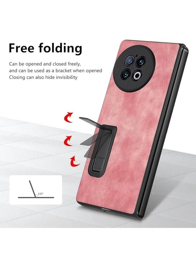 General Case Compatible with Vivo X Fold 2, Built-in Screen Protector & Kickstand, PU Leather + Hard PC Shell Ultra Thin Slim Durable Protective Phone Cover for Vivo X Fold 2 2023  - Image 2
