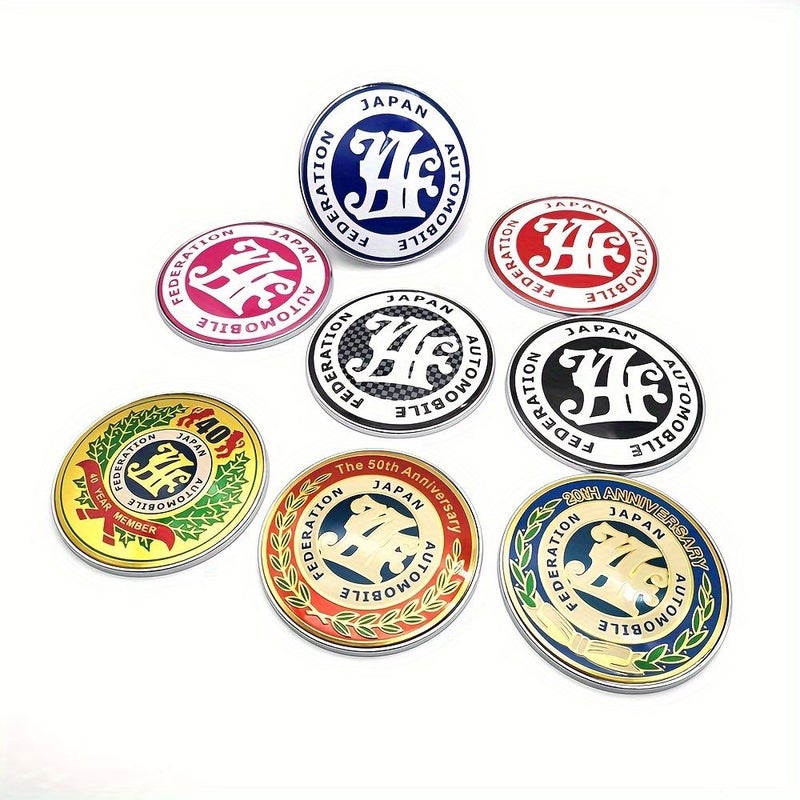 8 Colors Universal JDM Car Front Grille Badge Zinc Alloy Red Golden JAF Emblem Auto Additions - Image 3