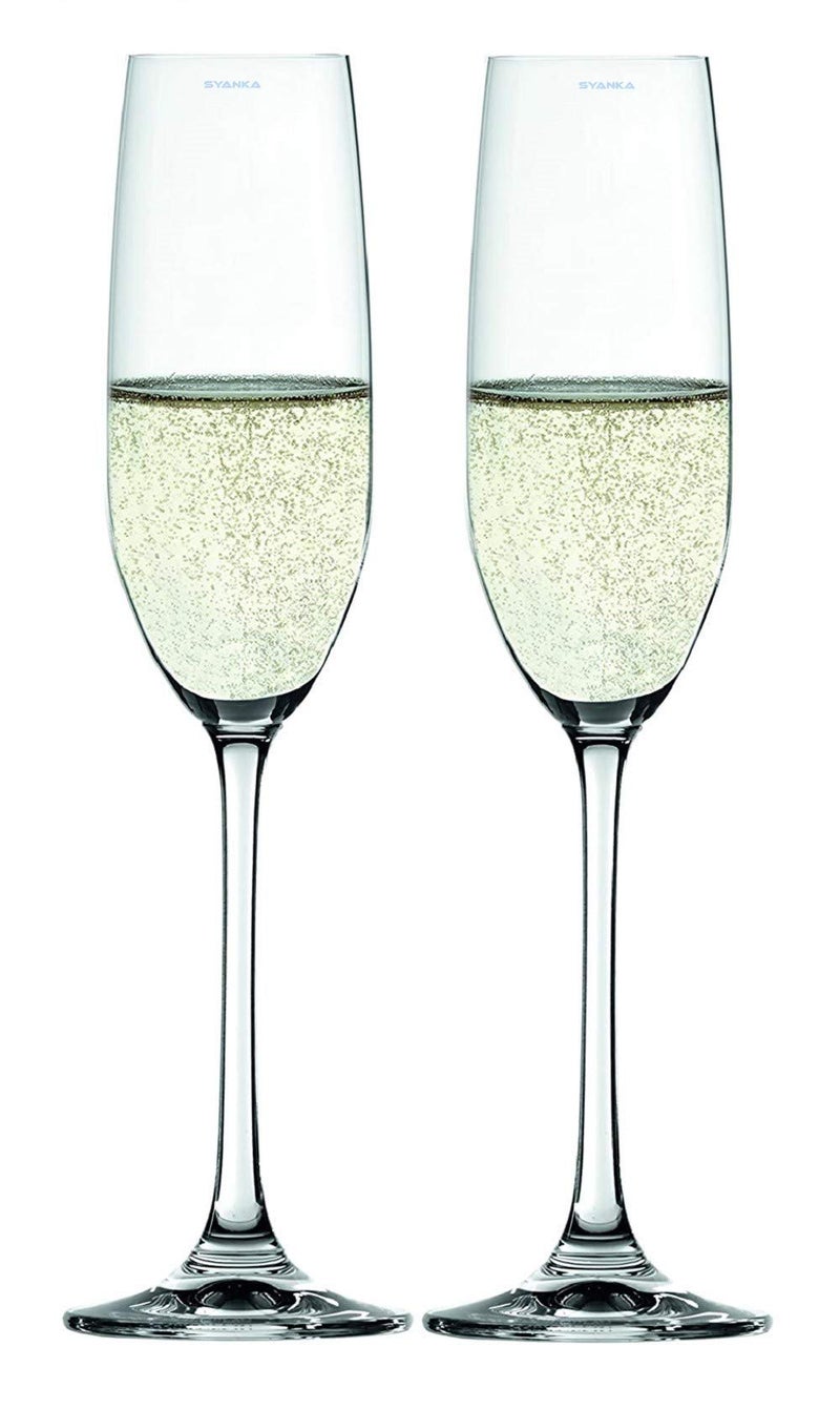 SYANKA Italian Premium Champagne Flutes Glasses Set of 6, 170 ML, Ideal for Classic Champagne, Sparkling White or Red Wine Glass, Cocktail - Image 2