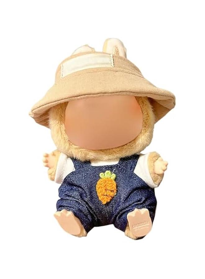 Arabest La-bu-bu Clothes for Doll(NO Doll) - Handcrafted Crochet 3-Piece Set for 17cm Doll, Clothes for La-bu-bu,Premium La-bu-bu Outfit with Accessories, Stylish Labubu Clothes for Doll - Image 1
