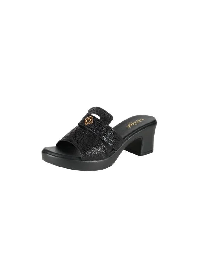 Michelle Morgan 092-2996 Michelle Morgan Ladies Block Heel Sandals 414RJ693 Black