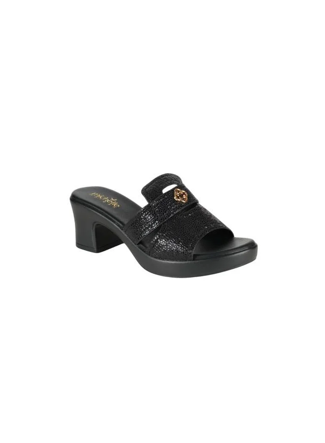 Michelle Morgan 092-2996 Michelle Morgan Ladies Block Heel Sandals 414RJ693 Black