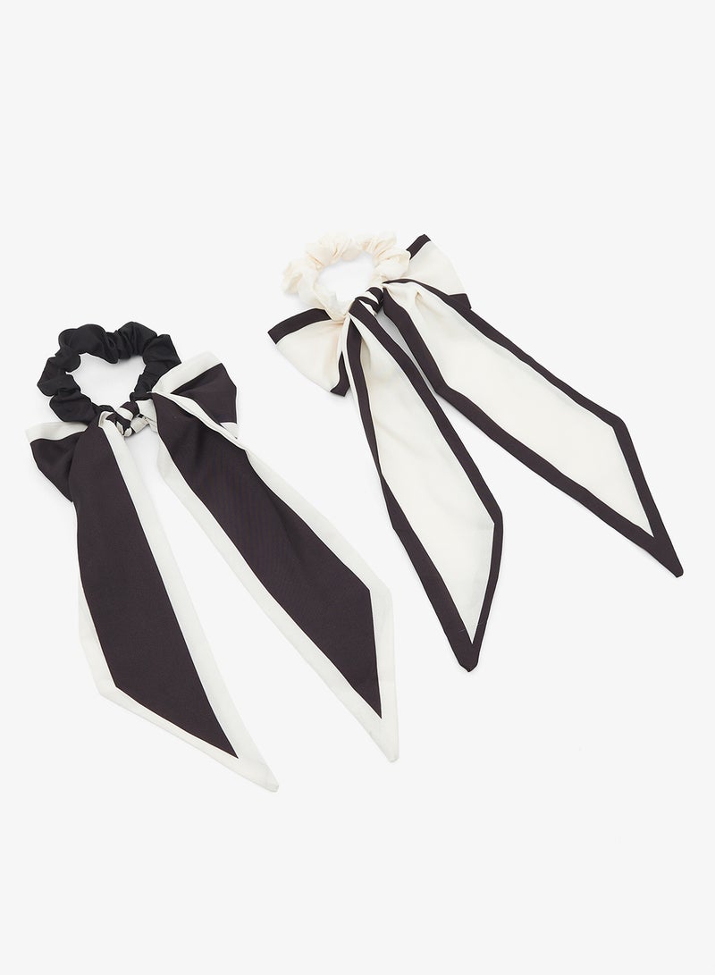 جينجر ربطات شعر ساتان بفيونكة عبوة من - Image 2