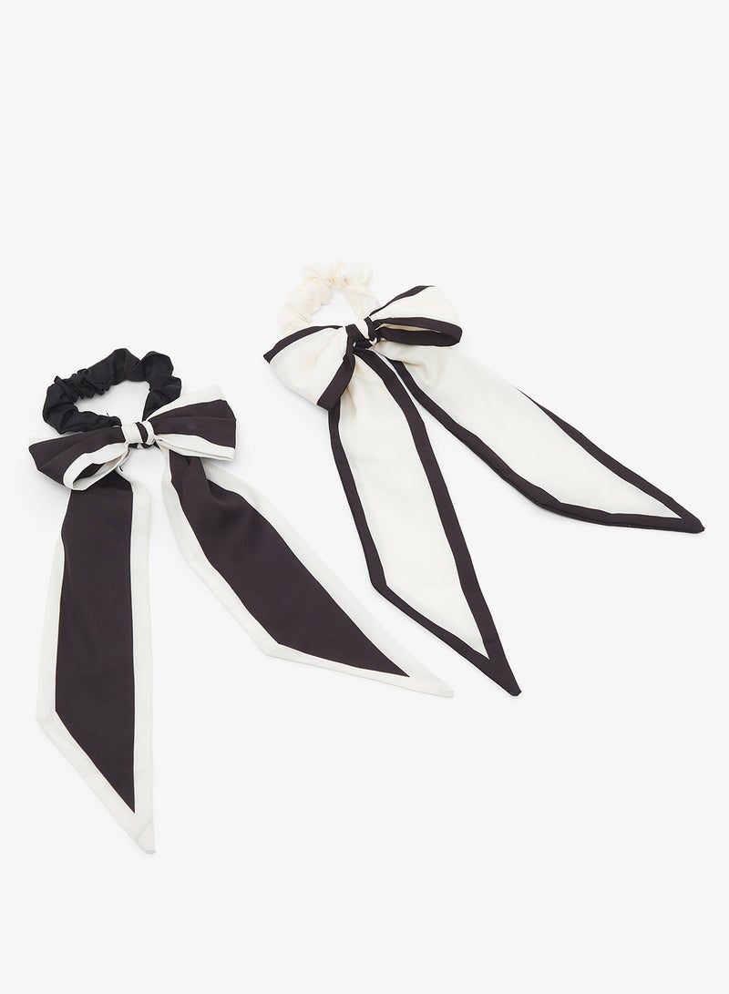 جينجر ربطات شعر ساتان بفيونكة عبوة من - Image 1