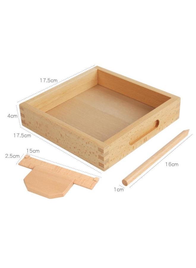 null - Creative Materials Montessori Teaching Aids Montessori Kindergarten Small, Medium And Large Classes Language Area Painting Sand Scraping Box Practice-Color:Addition And Subtraction Magnetic Arithmetic Teaching Aids 29*26*2cm - Image 1