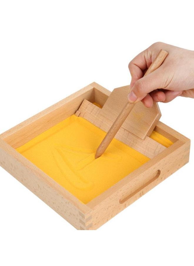 null - Creative Materials Montessori Teaching Aids Montessori Kindergarten Small, Medium And Large Classes Language Area Painting Sand Scraping Box Practice-Color:Addition And Subtraction Magnetic Arithmetic Teaching Aids 29*26*2cm - Image 1