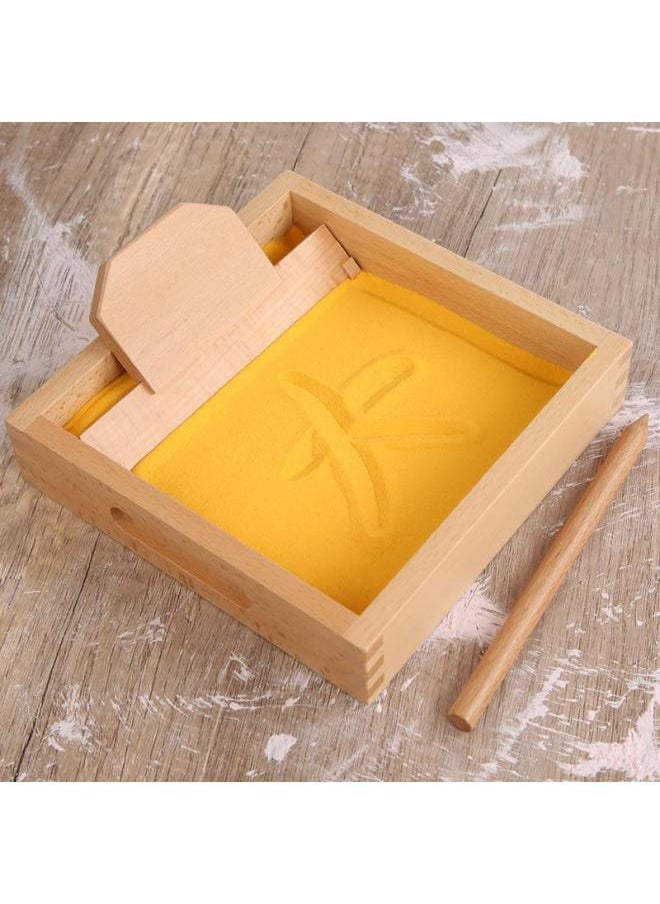 null - Creative Materials Montessori Teaching Aids Montessori Kindergarten Small, Medium And Large Classes Language Area Painting Sand Scraping Box Practice-Color:Addition And Subtraction Magnetic Arithmetic Teaching Aids 29*26*2cm - Image 1