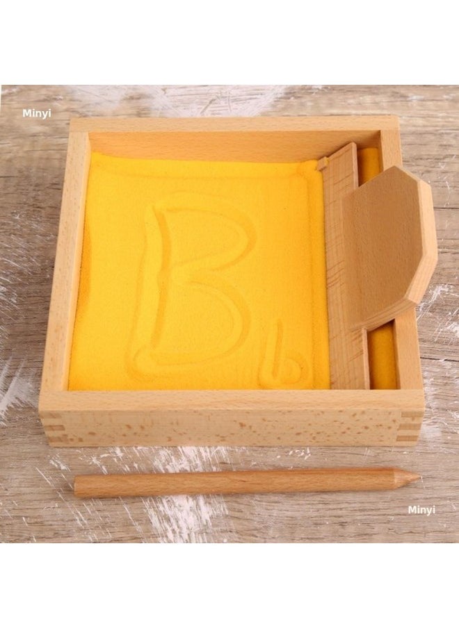null - Creative Materials Montessori Teaching Aids Montessori Kindergarten Small, Medium And Large Classes Language Area Painting Sand Scraping Box Practice-Color:Addition And Subtraction Magnetic Arithmetic Teaching Aids 29*26*2cm - Image 1