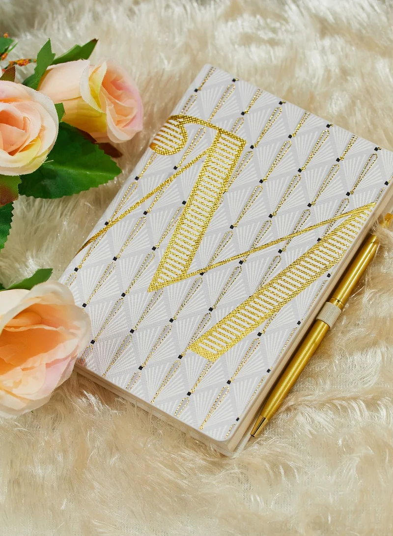Anthropologie Home M Initial Monogram Journal Notebook