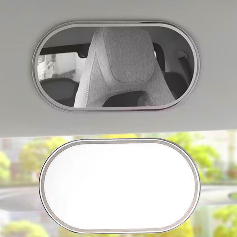 jaexest Car Sun Visor Mirror, Vehicle Cosmetic Makeup Mirror, Automotive Self-Adhesive Vanity Mirror for Truck,SUV（Oval) - Image 1