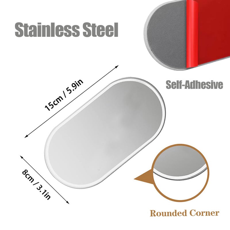 jaexest Car Sun Visor Mirror, Vehicle Cosmetic Makeup Mirror, Automotive Self-Adhesive Vanity Mirror for Truck,SUV（Oval) - Image 2