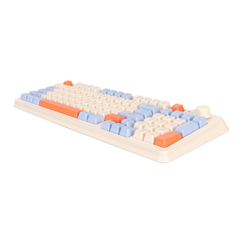XUNFOX Gaming Keyboard 94 Keys Compact Layout Immersive Mixed Color Backlighting - Enhanced Mechanical Feel Wired Computer Keyboard for Office Notebook - Image 4